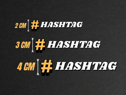 Autocollant # Hashtag