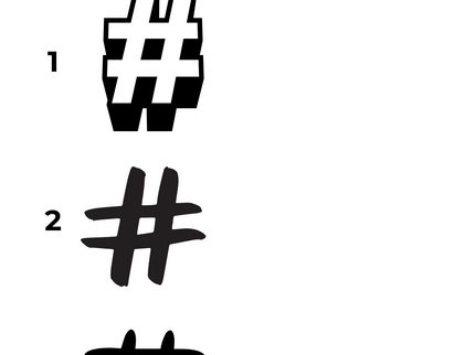 Autocollant # Hashtag