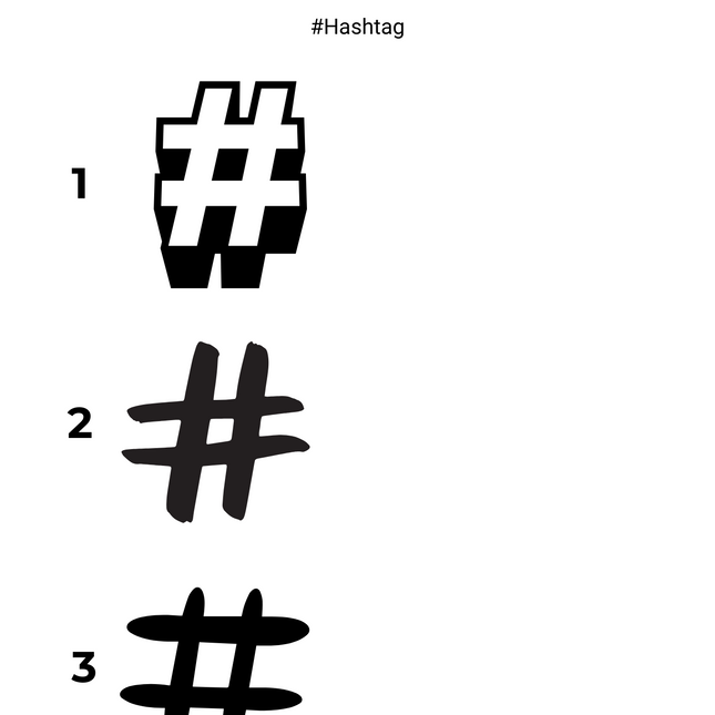 Autocollant # Hashtag