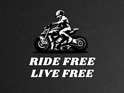 Autocollant Ride Free - Live Free