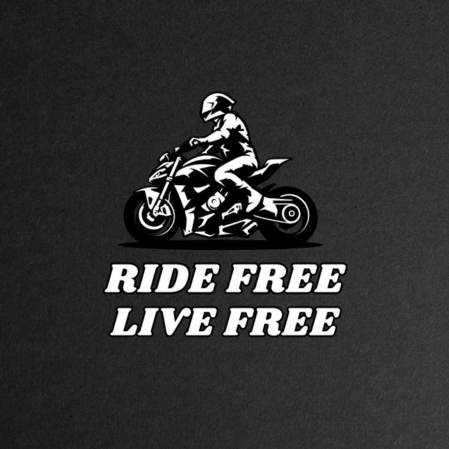 Autocollant Ride Free - Live Free